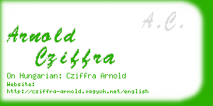 arnold cziffra business card